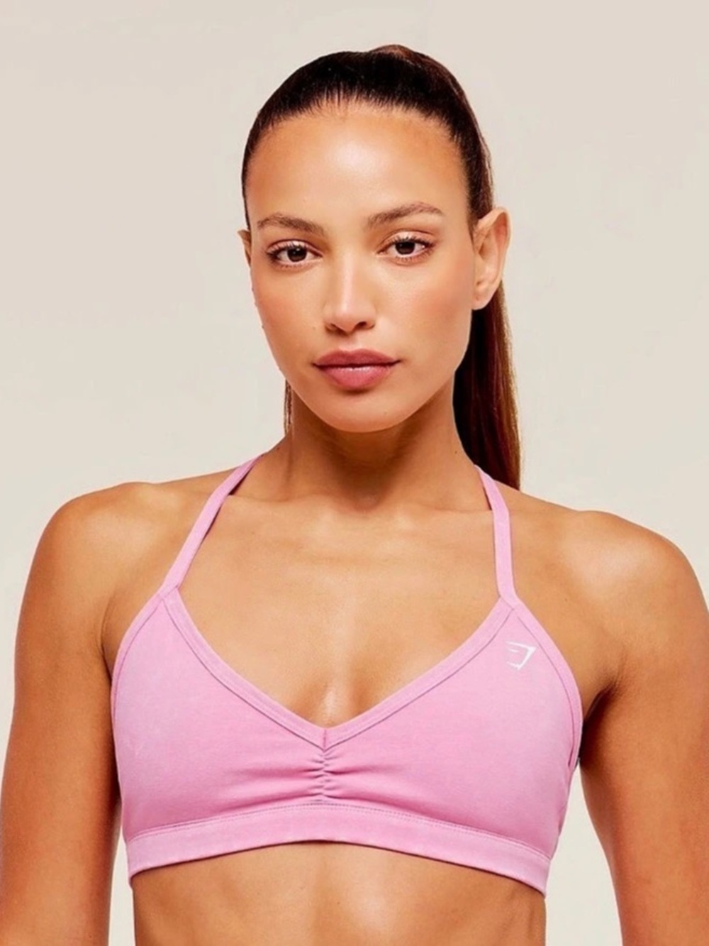 Gymshark Washed Minimal Sports Bra Focus Pink